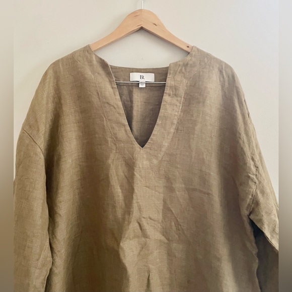 NWOT-BANANA REPUBLIC Textured European Line Kaftan Mini Dress Size XL - Picture 6 of 13